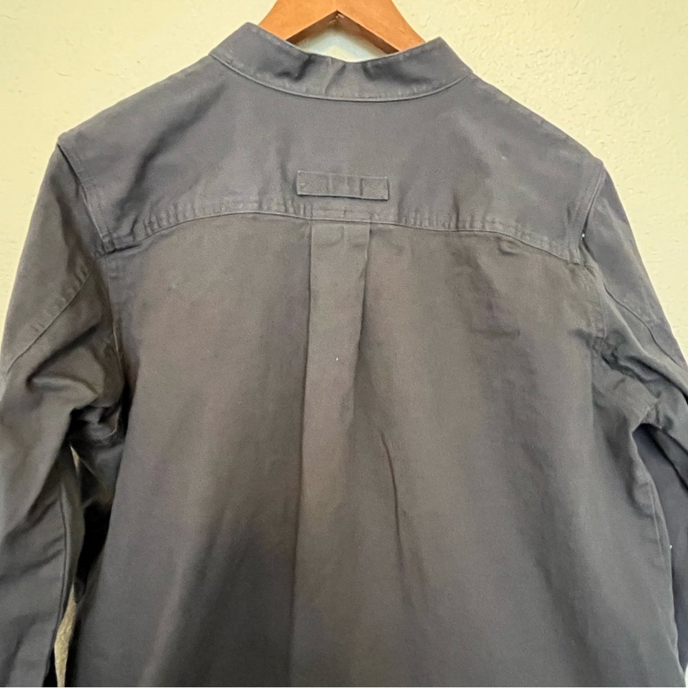Duluth Trading Co Canvas Dark Gray Blue Utility Work Jacket Women's Large - Picture 11 of 15